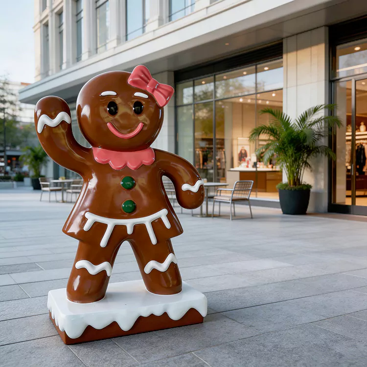 FRP Nəhəng Gingerbread Adam Heykəli