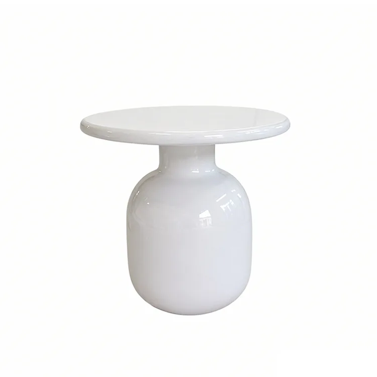 Modern Glossy Fiberglass Mushroom Side Table