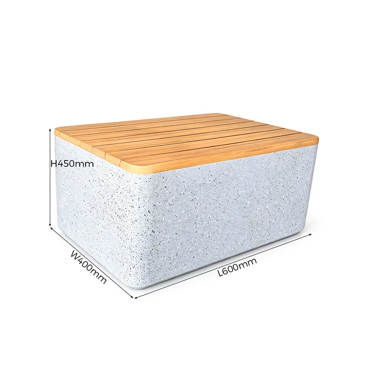 Commercial FRP Terrazzo Cube Bench