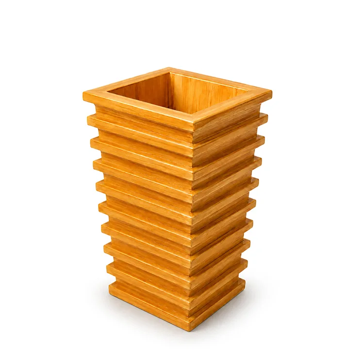 Fiberglass Wood Grain Planter